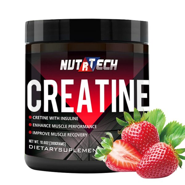 Creatine Monohydrate - Unflavor, Strawberry, 300g